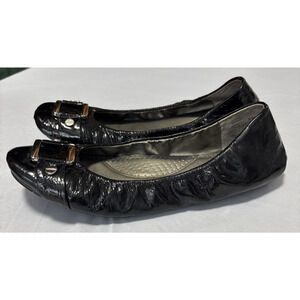 Me Too Women's 8.5M Black Patent Leather Ballet Flats Event Holiday Dance HOCO
